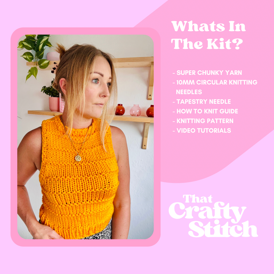 sweater vest knitting kit