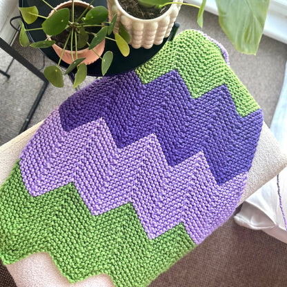 chunky knit wavy blanket knitting kit