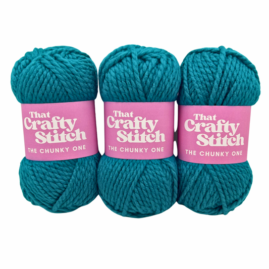 Jade green super chunky yarn