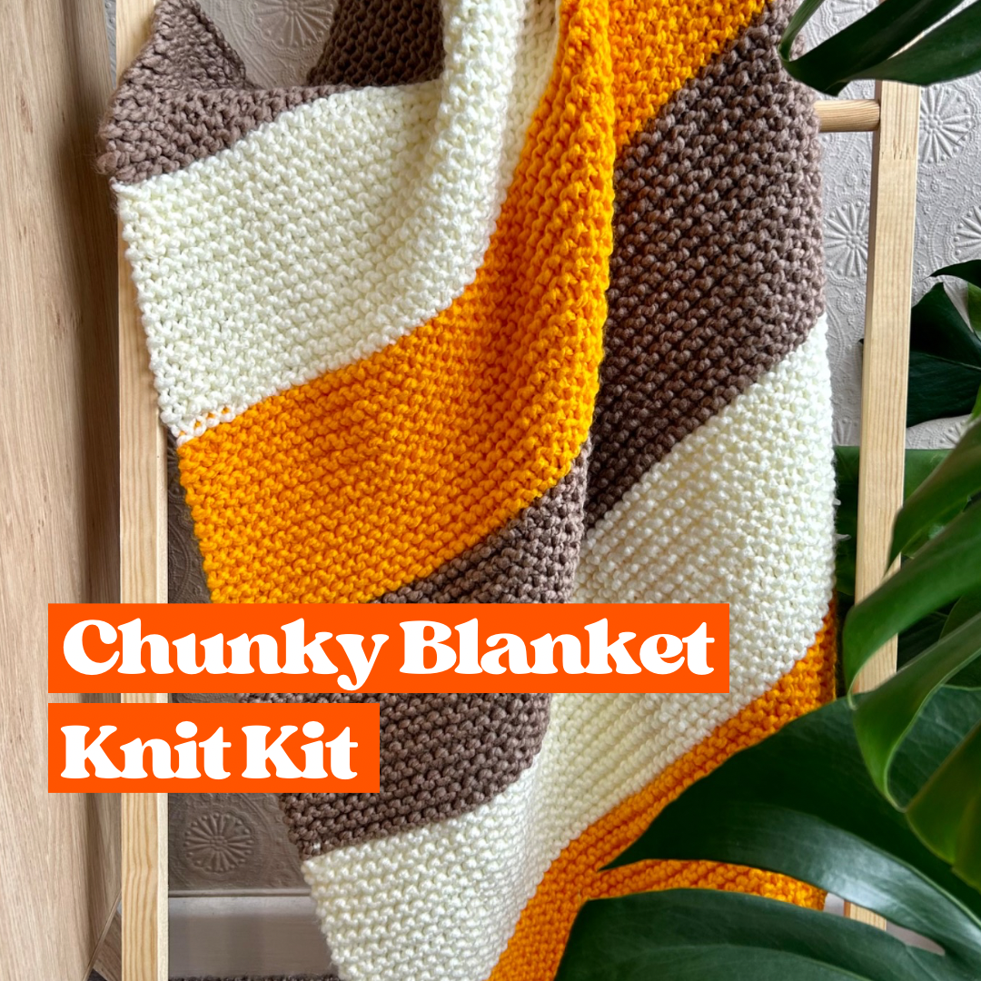 Stripey blanket knit kit