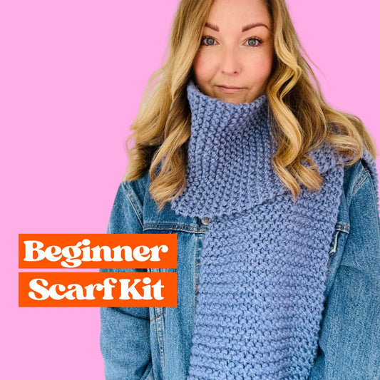 beginner scarf knit kit