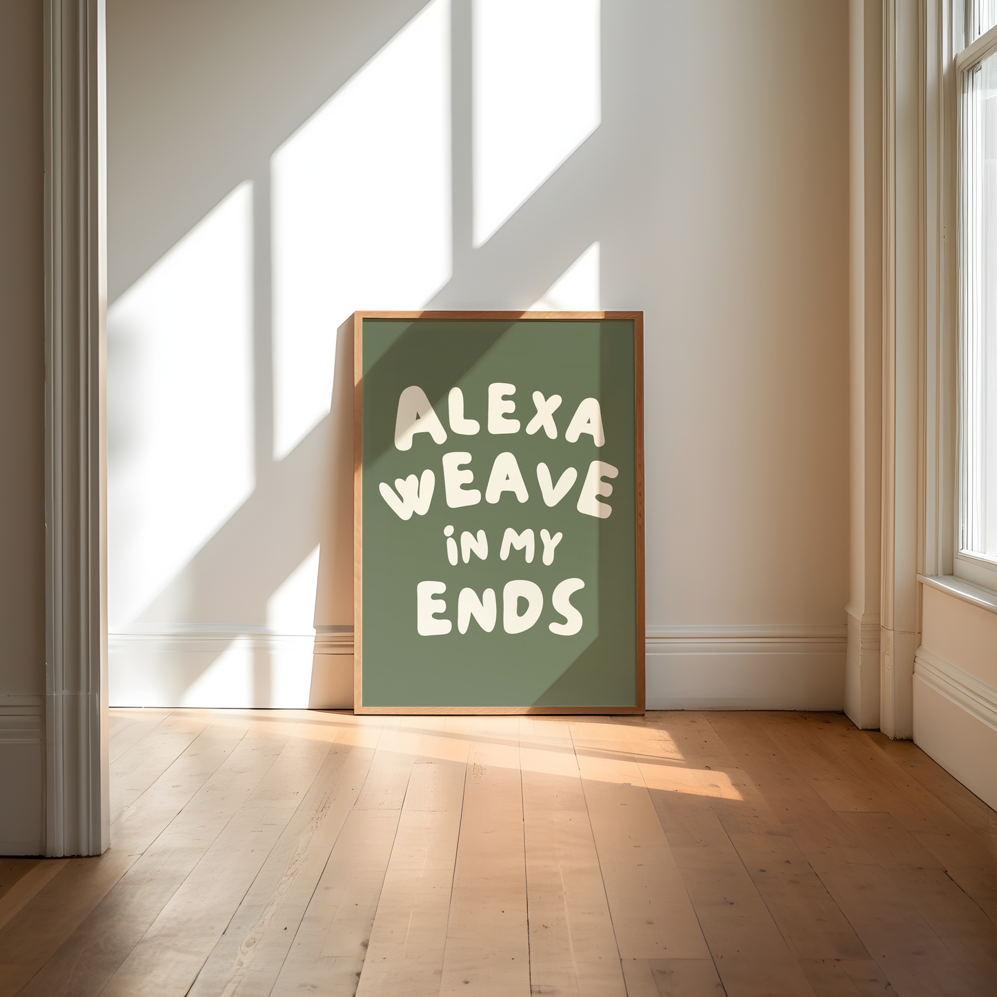 Alexa weave in my ends digital art print khaki cream