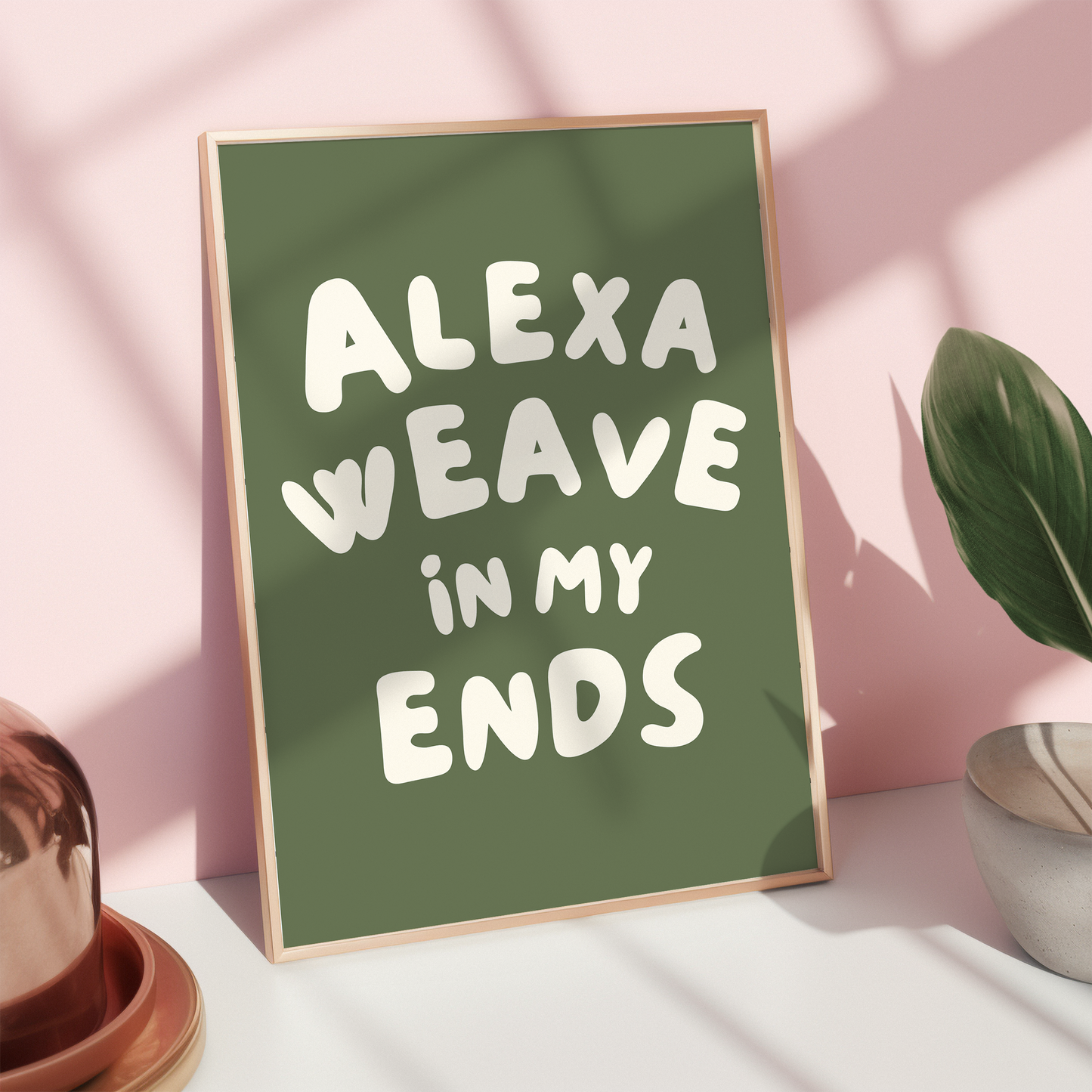 Alexa weave in my ends digital art print khaki cream