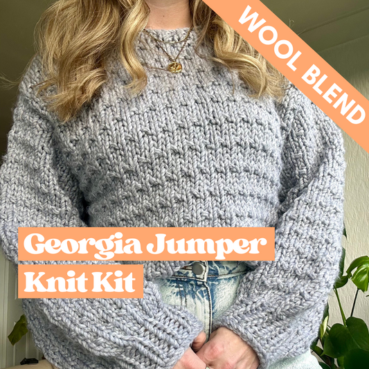 wool blend chunky textured confident intermediate jumper knit kit