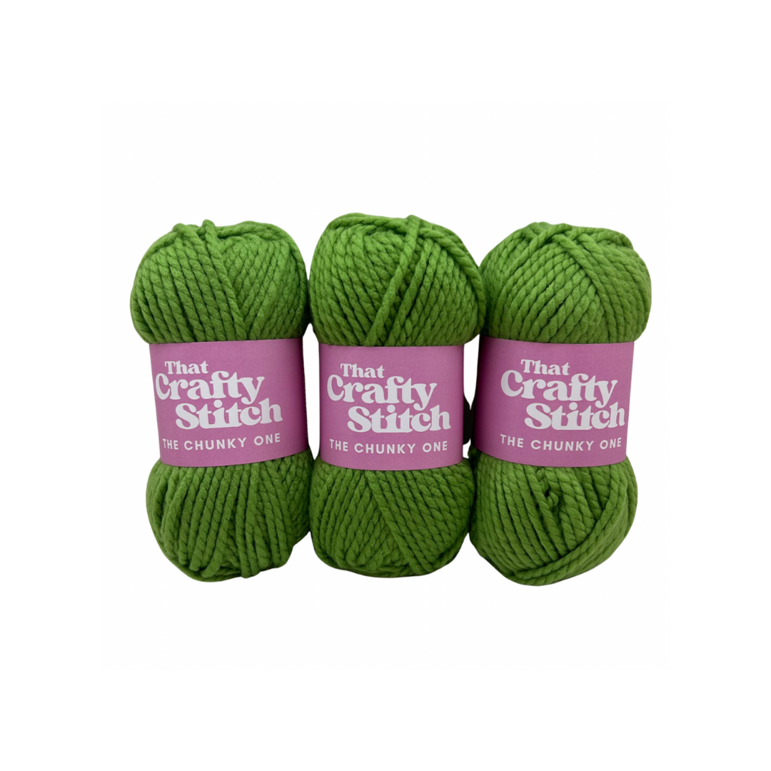 Green Super chunky yarn bundle
