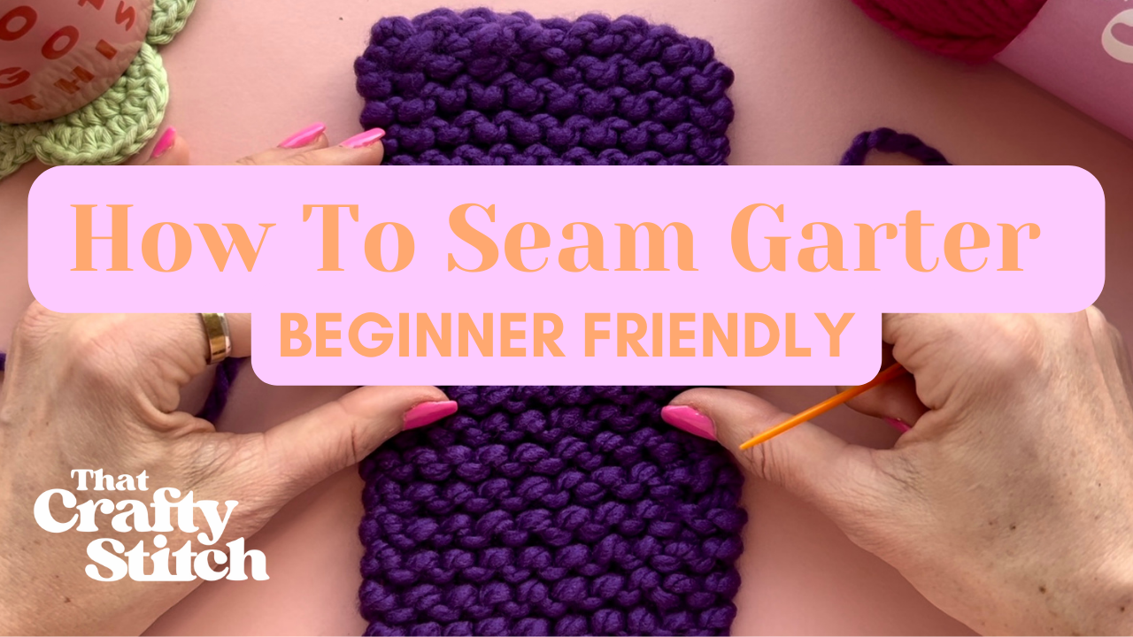 Load video: Knitting tutorial - how to seam garter stitch