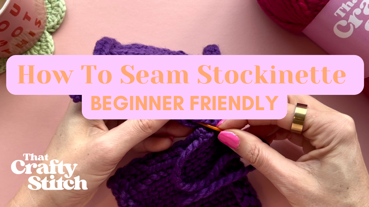 Load video: Knitting tutorial - how to seam stockinette stitch