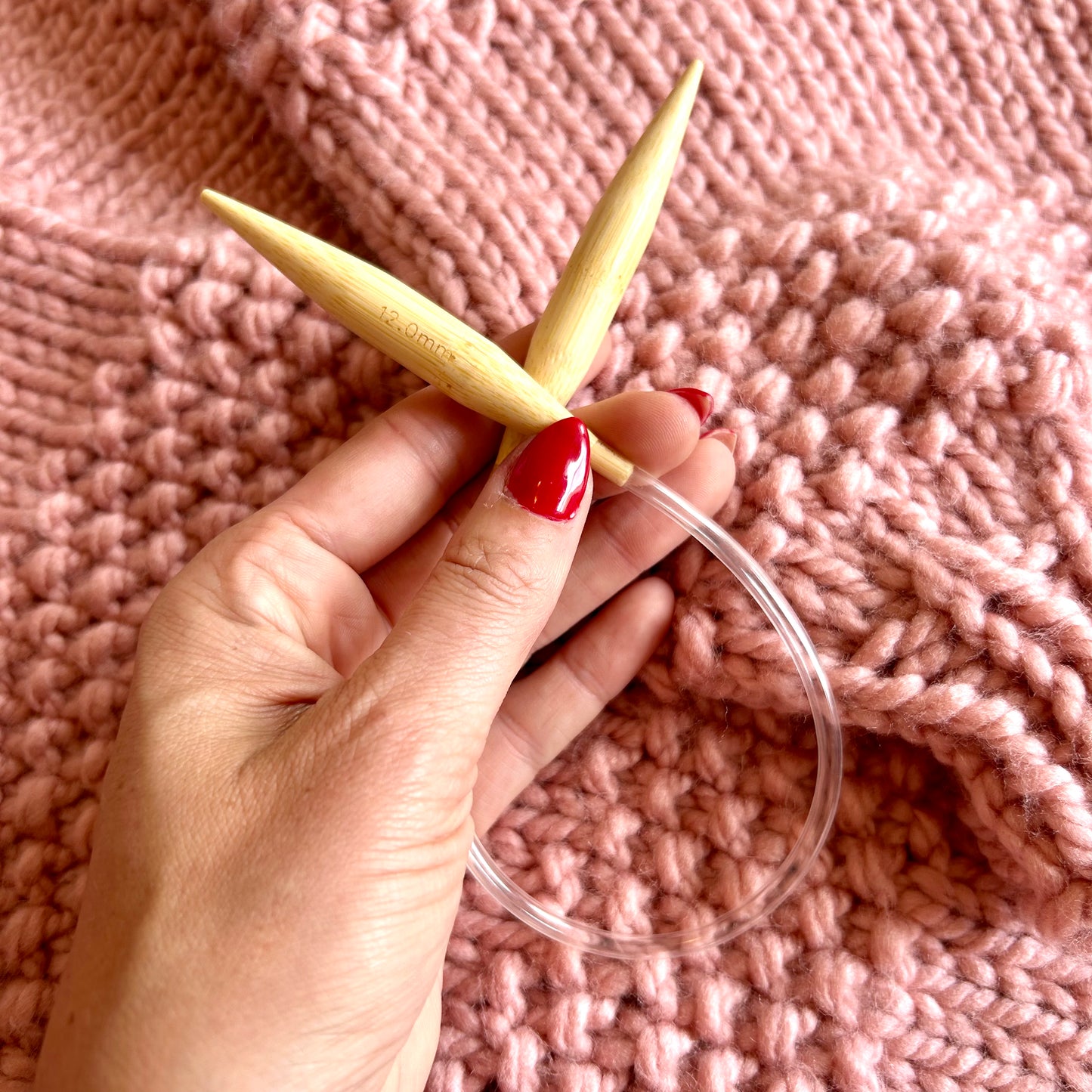 12mm knitting needle bundle | circular + straight knitting needles | wooden knitting needles