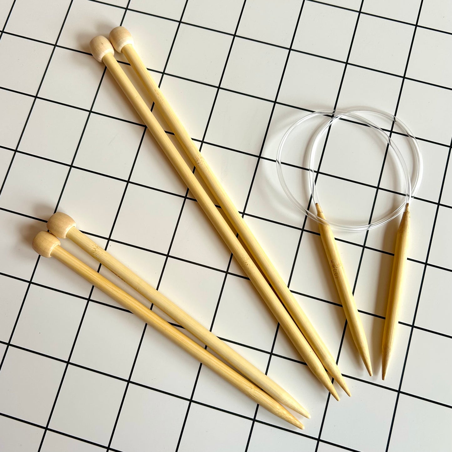 10mm knitting needle bundle | wooden knitting needle bundle | circular and straight knitting needles
