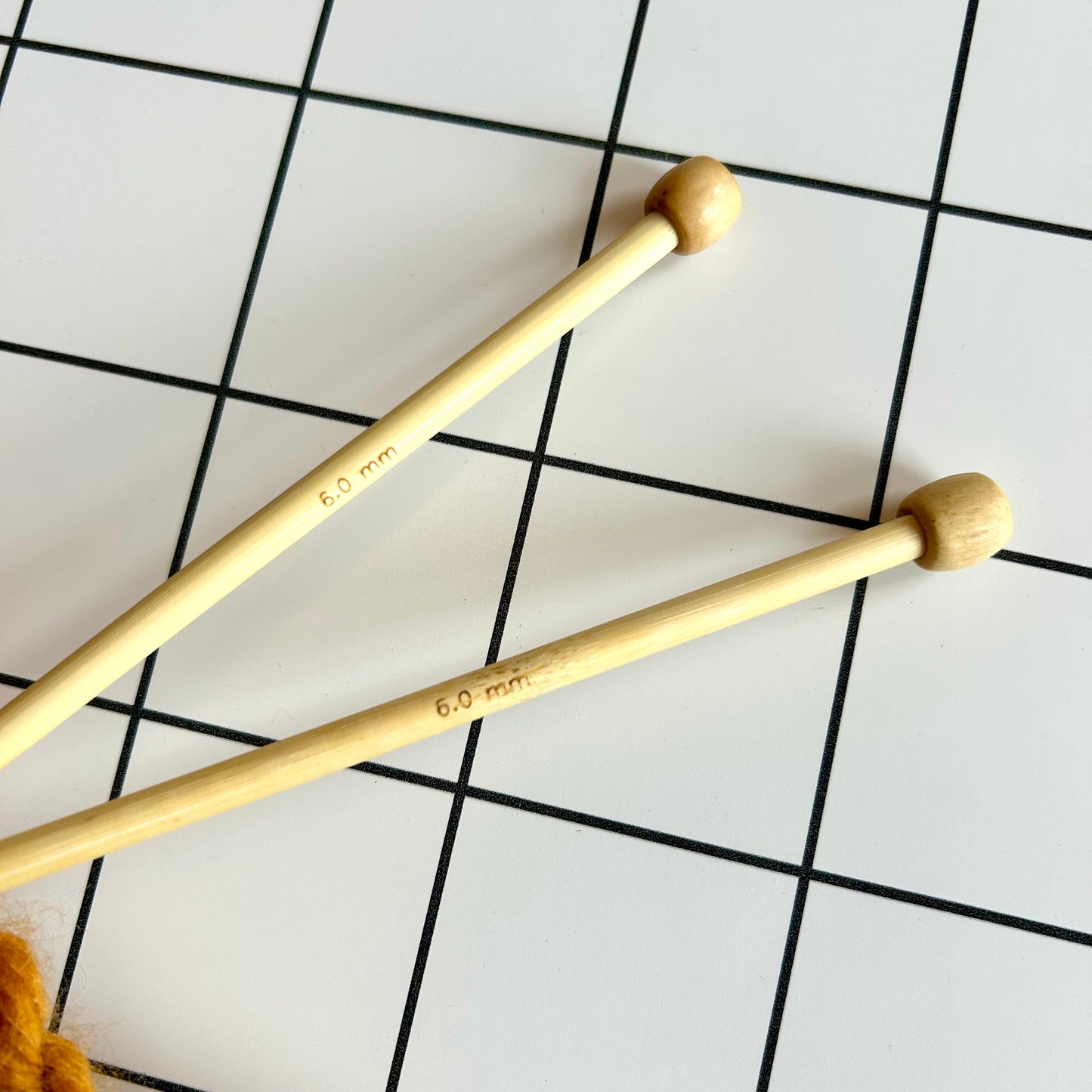 6mm knitting needles | bamboo short length knitting needles