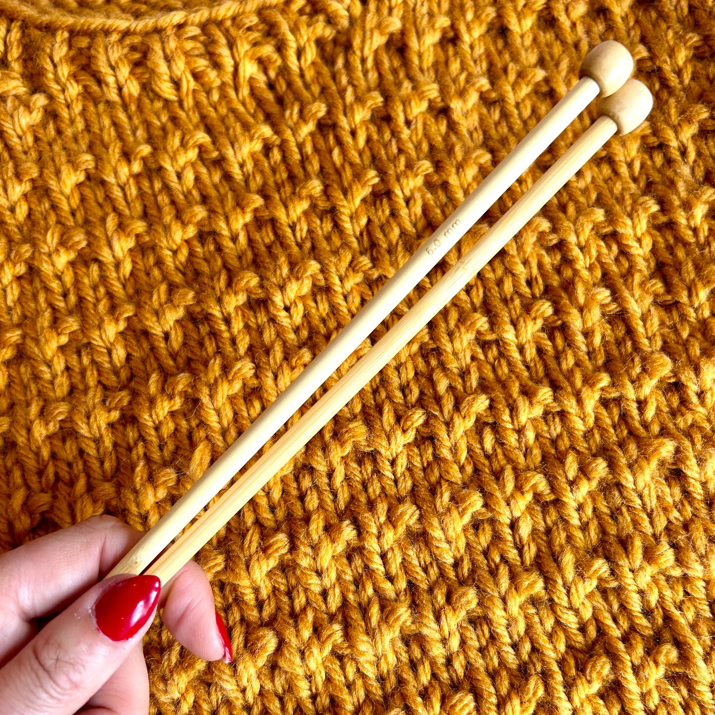6mm knitting needles | bamboo short length knitting needles