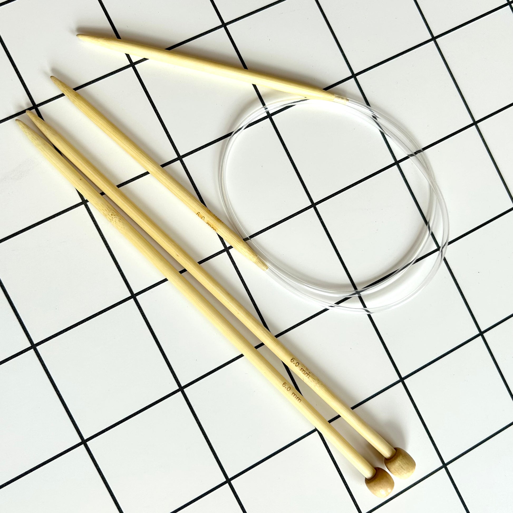 6mm knitting needle bundle | circular and straight knitting needles