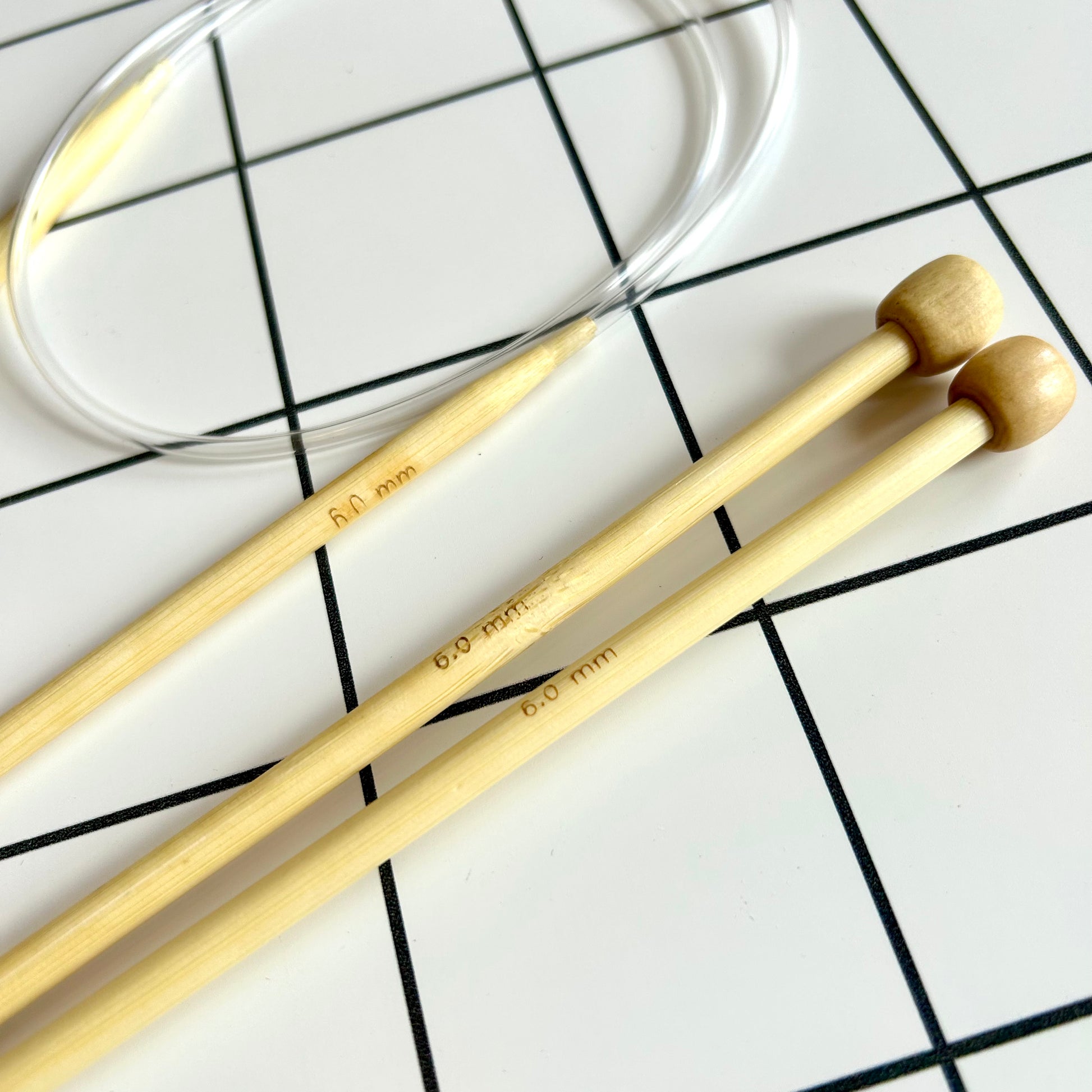 6mm knitting needle bundle | circular and straight knitting needles