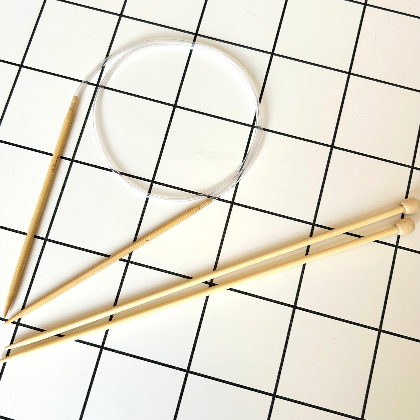 4mm knitting needle bundle | circular and straight knitting needles