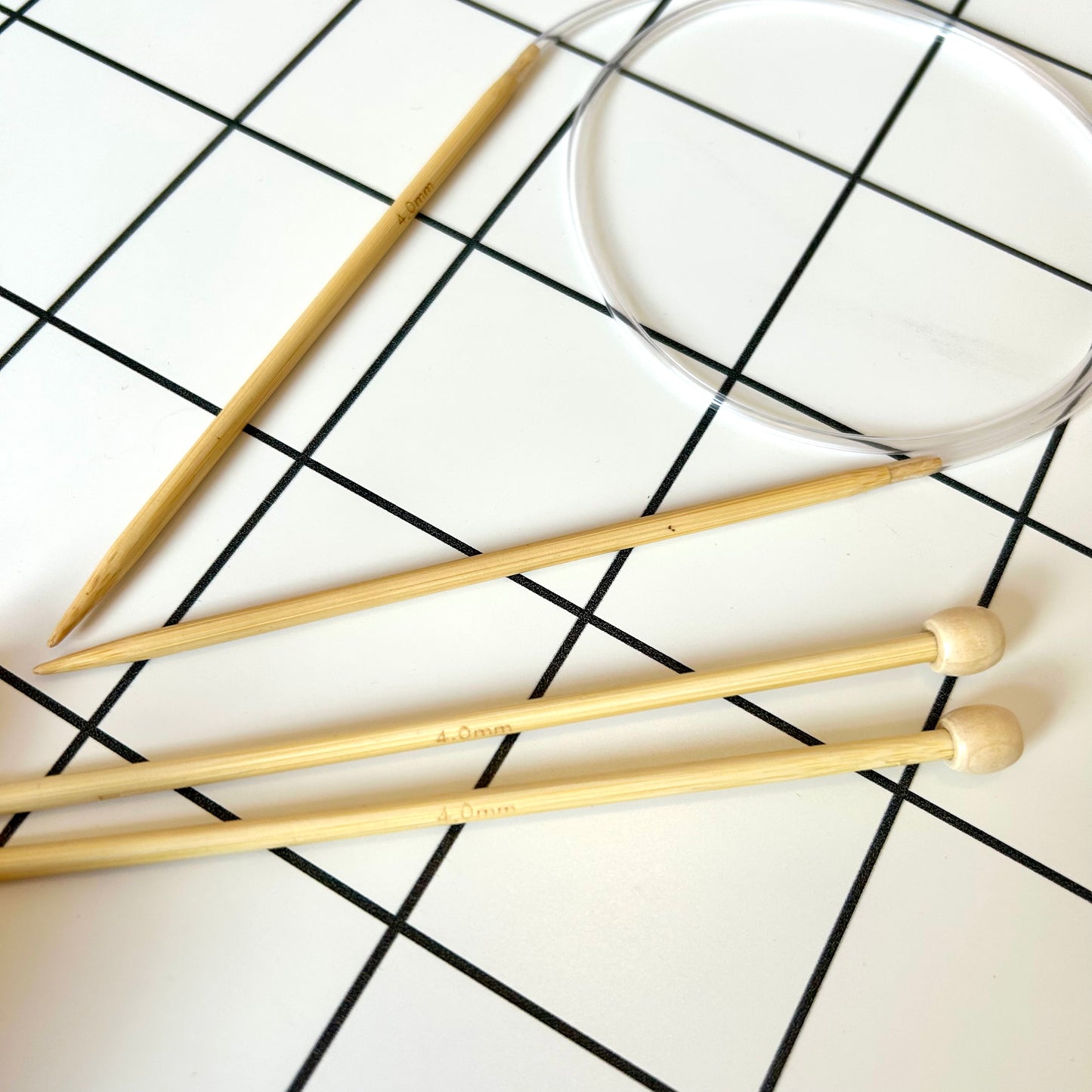 4mm knitting needle bundle | circular and straight knitting needles