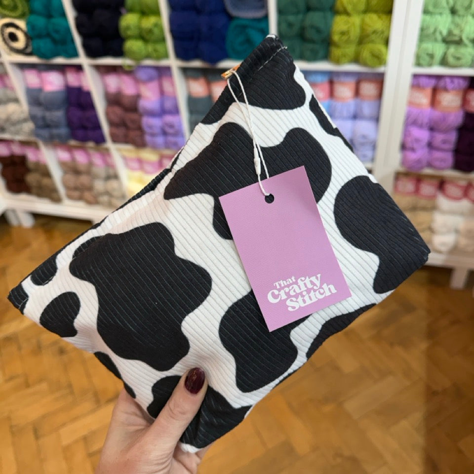 MINI PROJECT BAG - Cow Print