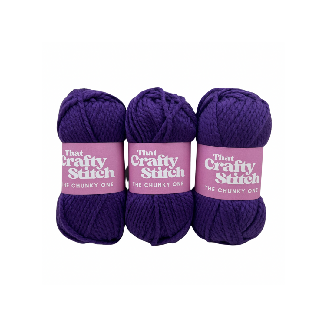 purple super chunky yarn bundle