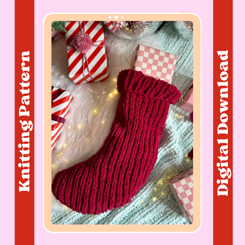 Knitting Pattern - Squishy Christmas Stocking