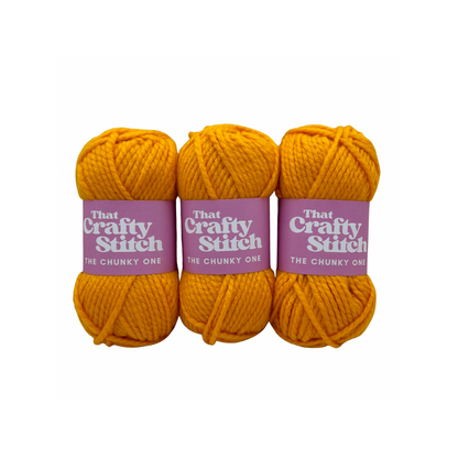 yellow super chunky yarn bundle