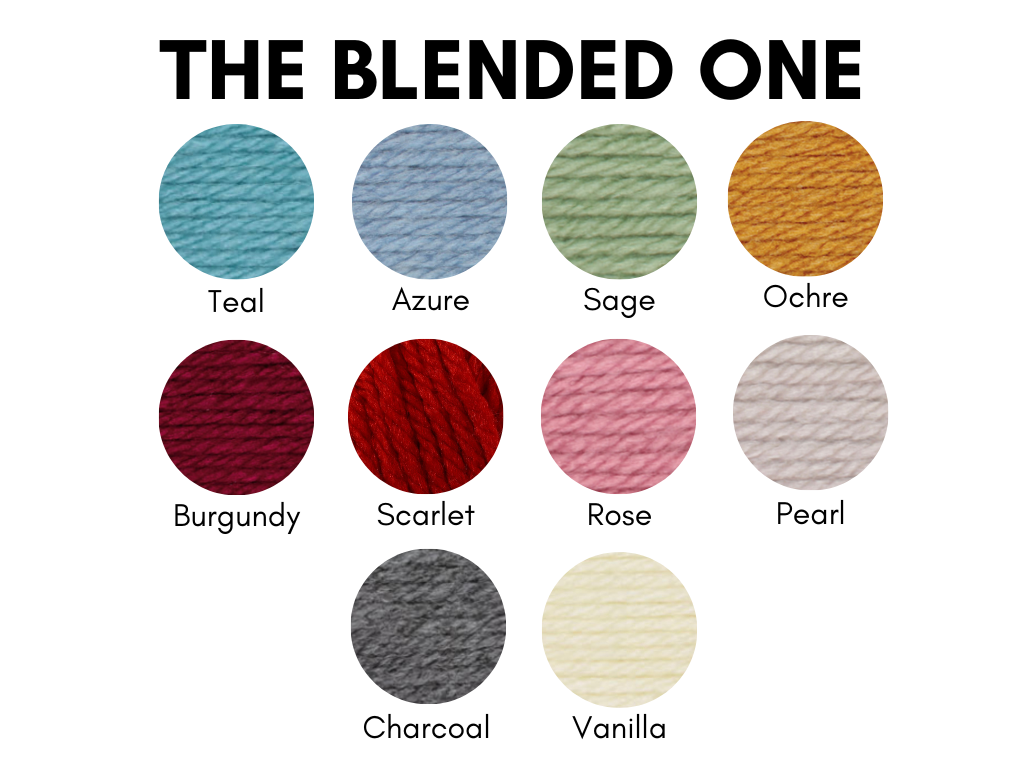 Wool Blend Blanket Knitting Kit | Wool Blend Blanket | Beginner Friendly Knit Kit | Colour chart