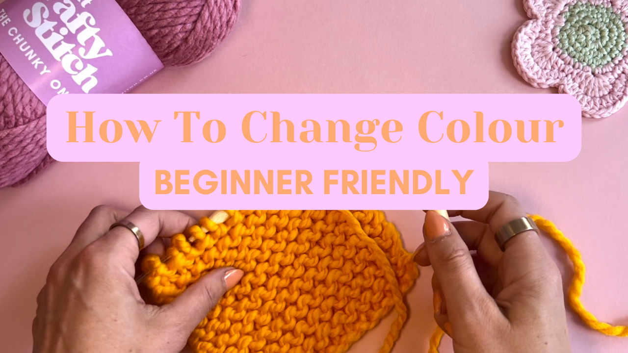 Load video: Knitting tutorial - how to change yarn colour