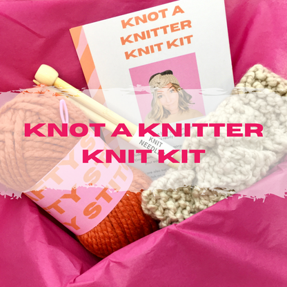 learn to knit beginner knit kit