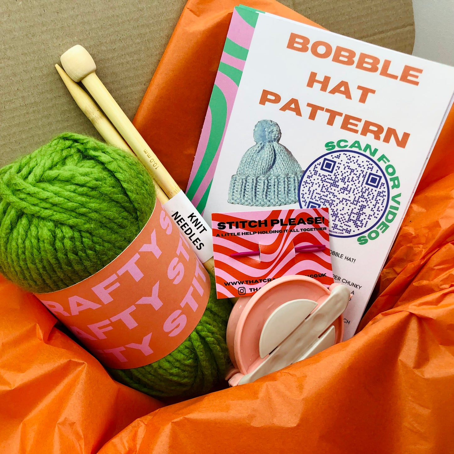 Bobble Hat Knit Kit
