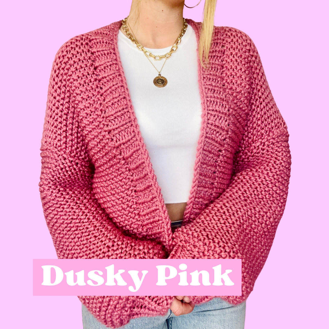 Easy cardigan knitting pattern | digital knitting pattern | the blossom cardigan beginner friendly knitting pattern