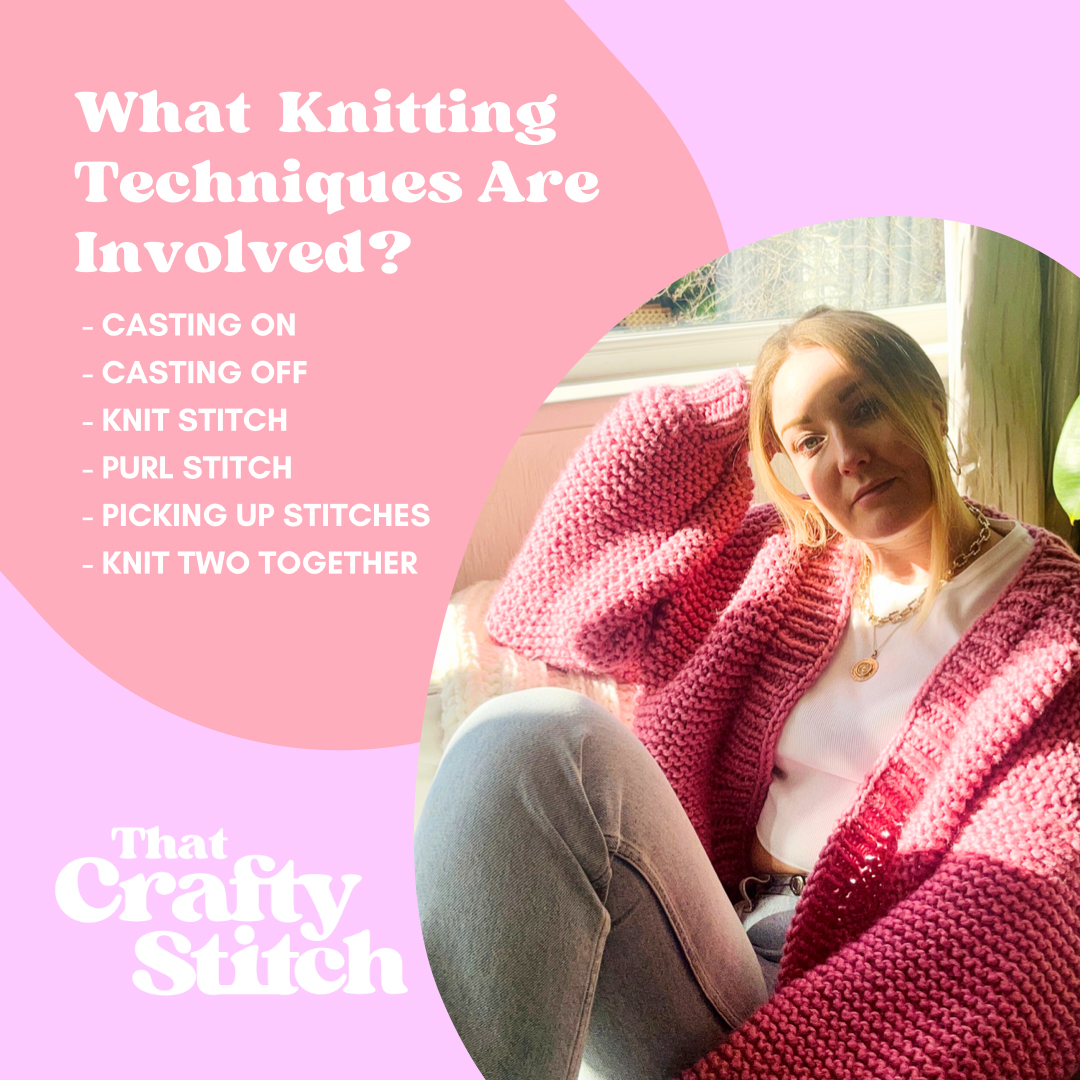 Easy cardigan knitting pattern | digital knitting pattern | the blossom cardigan beginner friendly knitting pattern