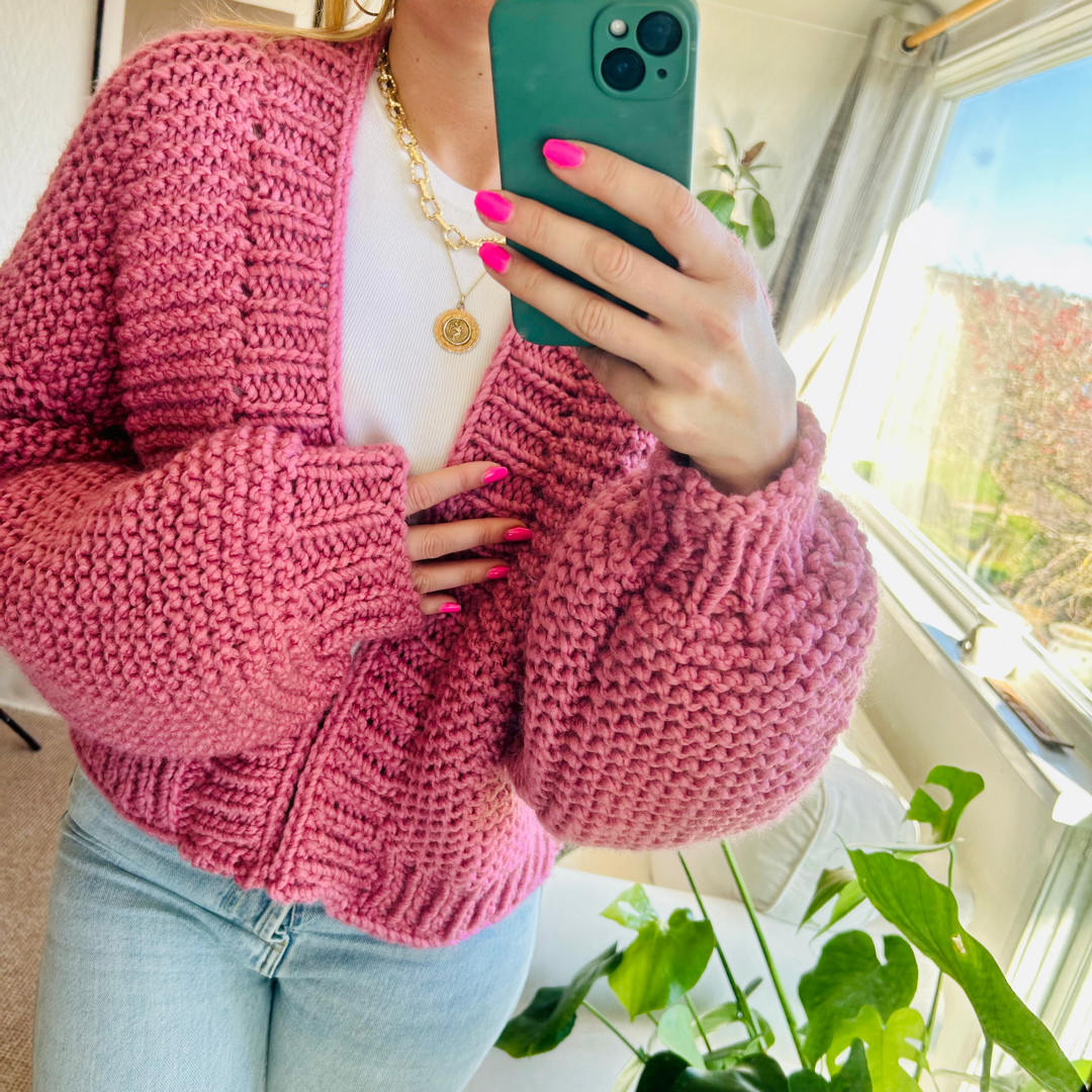 blossom cardigan knit kit