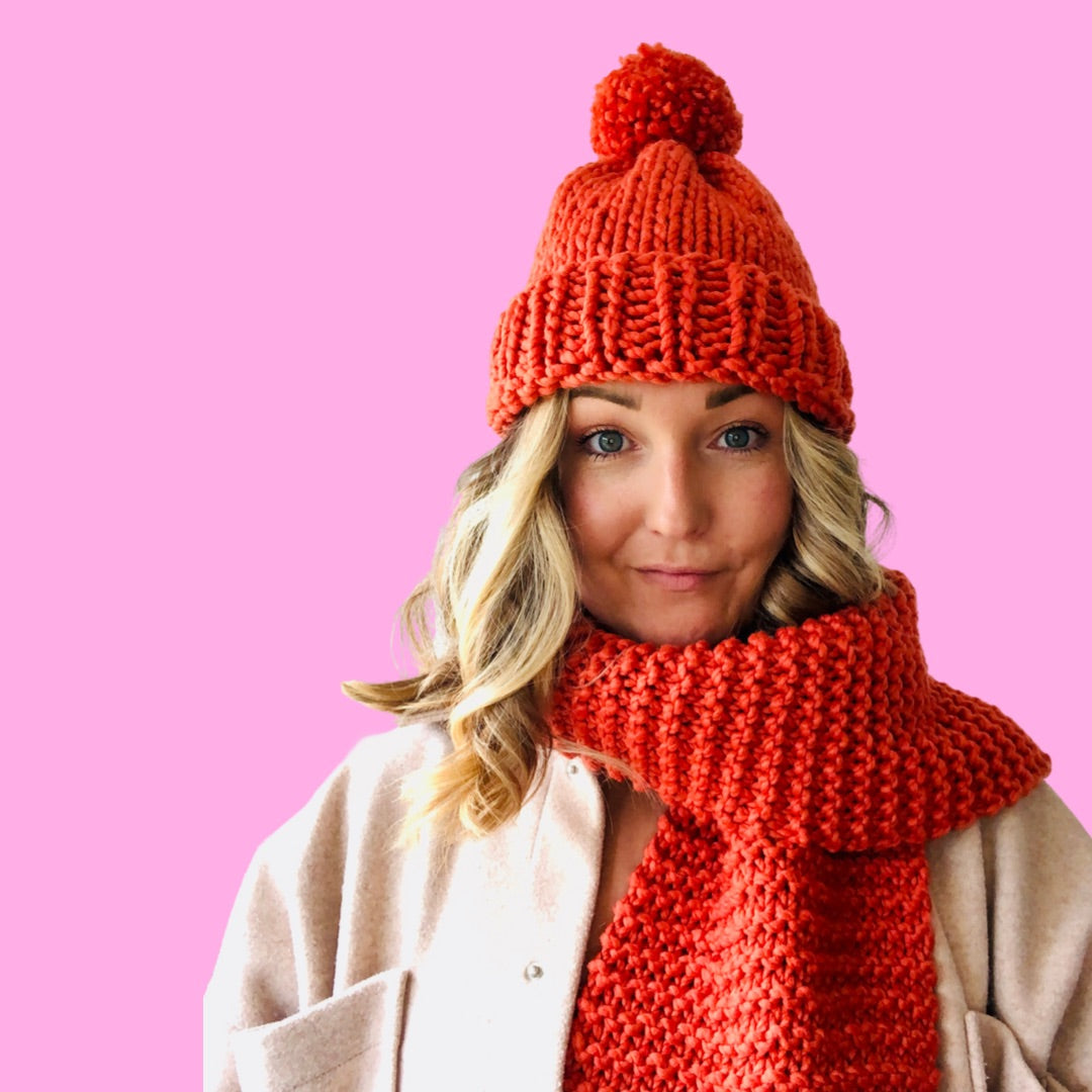 KNITTING KIT - Hat & Scarf Knit Kit