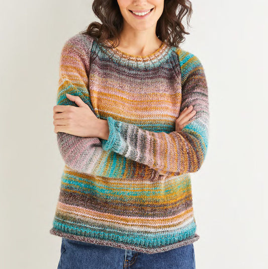 Sirdar jewelspun aran sweater knit kit