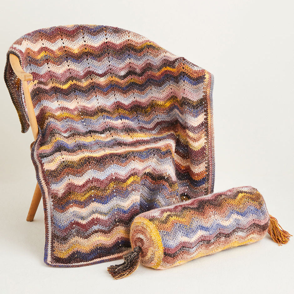 Sirdar jewelspun aran blanket and cushion crochet kit