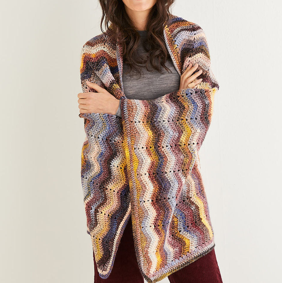 Sirdar jewelspun aran blanket and cushion crochet kit