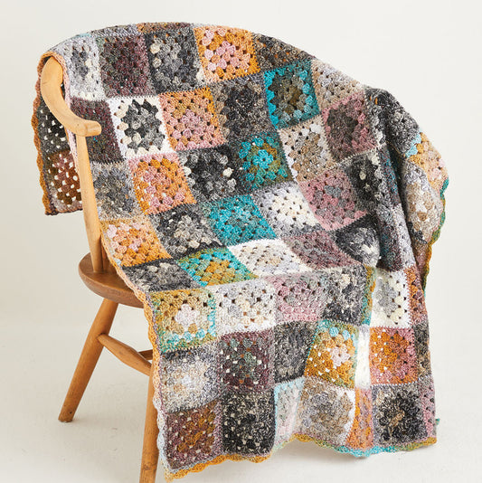 Sirdar jewelspun aran granny square blanket crochet kit