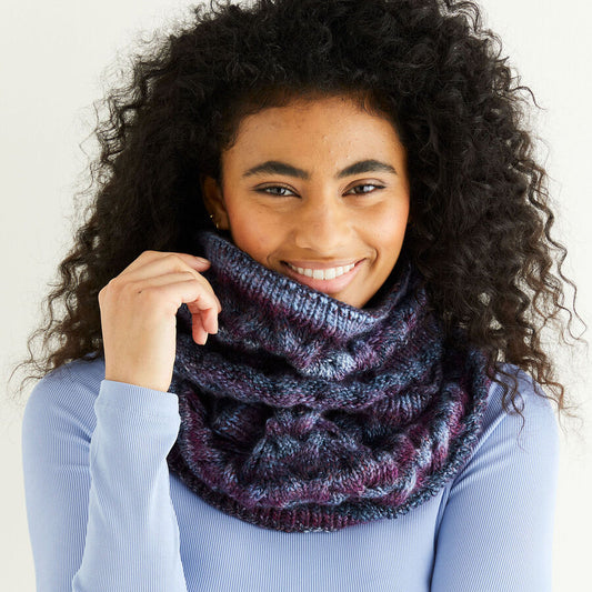 Sirdar Jewelspun cable snood knit kit