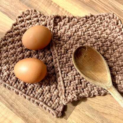 digital knitting pattern | chunky cotton kitchen cloth set | beginner friendly knitting pattern 