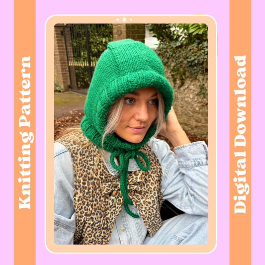 Knitted hood digital pattern | confident beginner intermediate level knitting pattern | digital knitting pattern