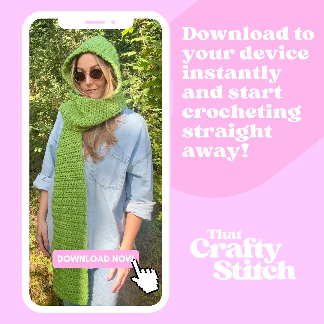 chunky crochet hooded scarf crochet pattern | beginner friendly crochet pattern | easy scarf pattern