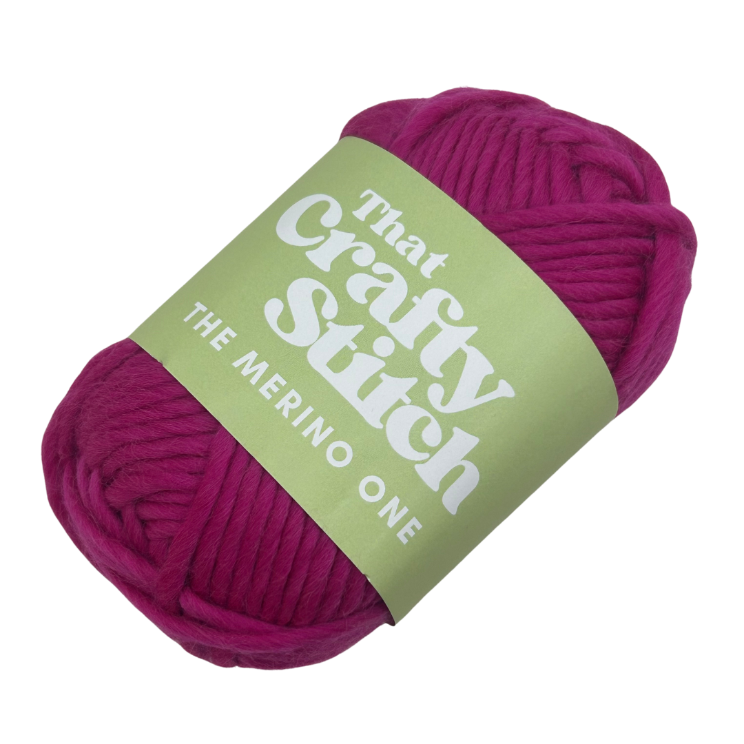 Fuchsia super chunky merino wool