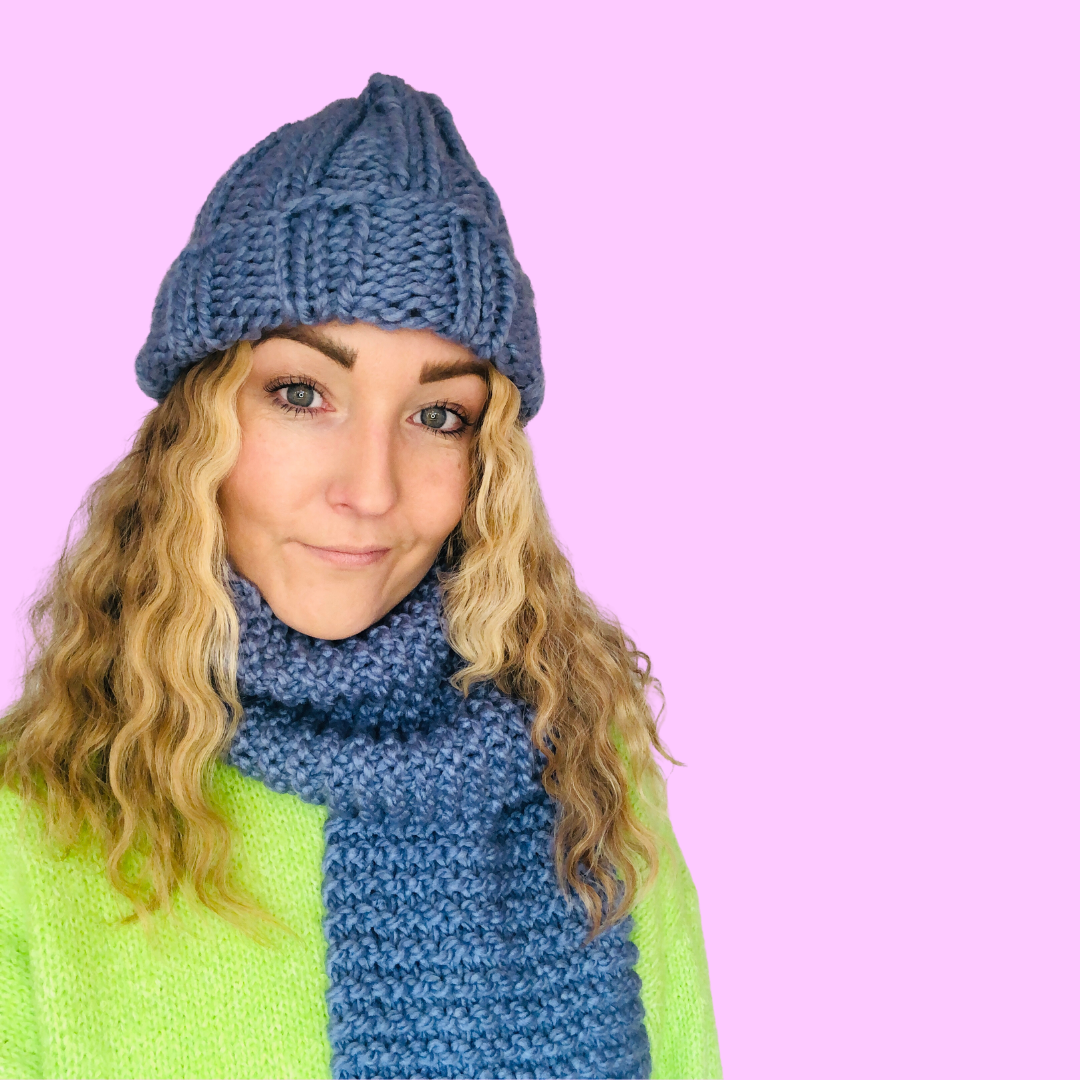 scarf and hat knit kit