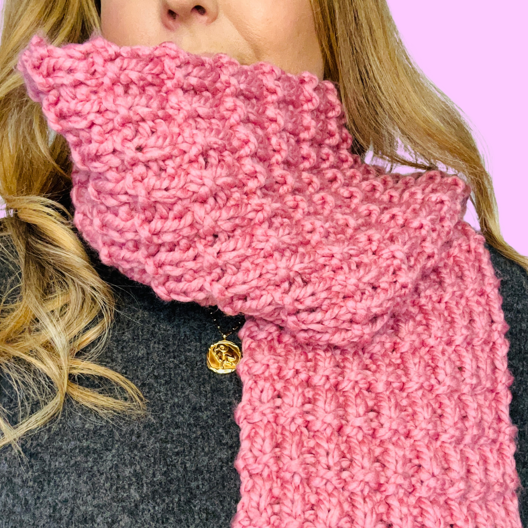 beginner friendly scarf merino knitting kit