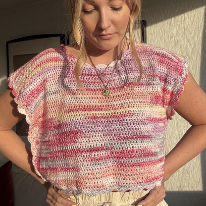 Hallie tee - summer crochet kit | DIY crochet kit | beginner friendly 