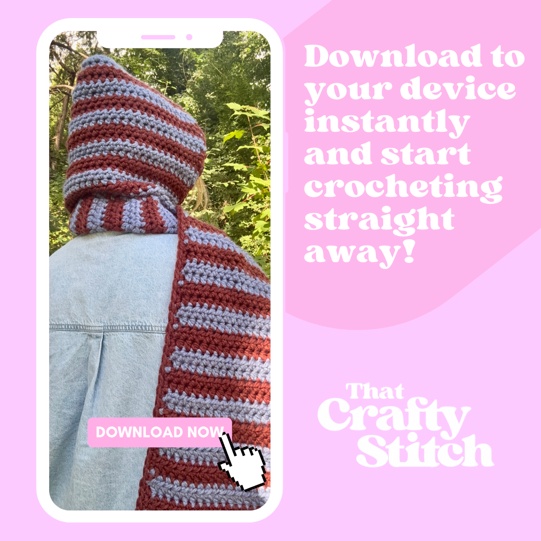 Stripe crochet hooded scarf crochet pattern | beginner friendly crochet pattern | easy scarf pattern