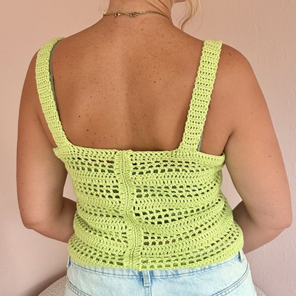 Capri Cami Digital Crochet Pattern | digital pattern | beginner friendly crochet pattern | summer cami top