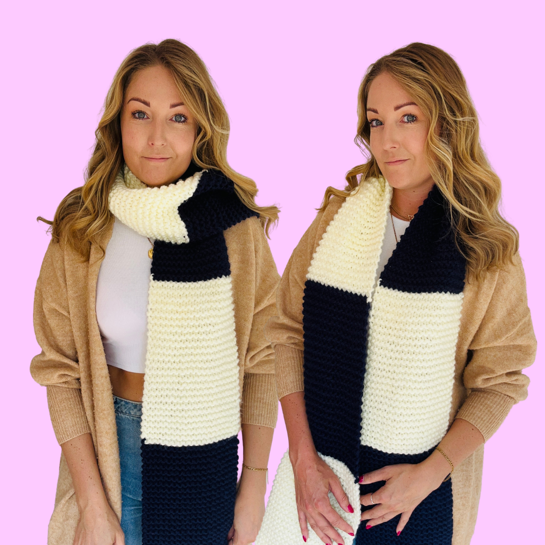 KNITTING KIT - Beginner Stripe Scarf