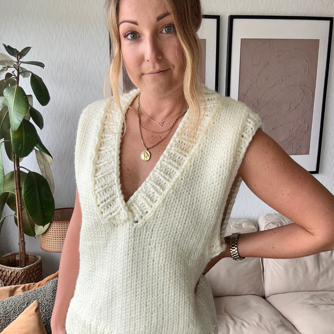 v-neck vest knitting pattern