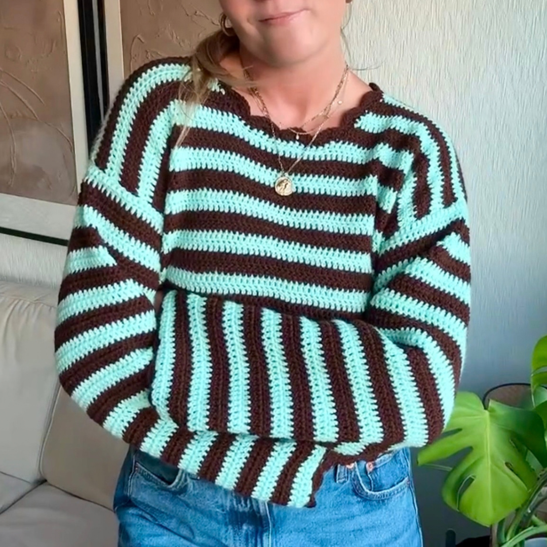 Hallie sweater crochet pattern | jump crochet pattern | digital download for crochet pattern