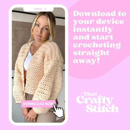 Libby Cardigan Crochet Pattern - digital crochet pattern - beginner friendly