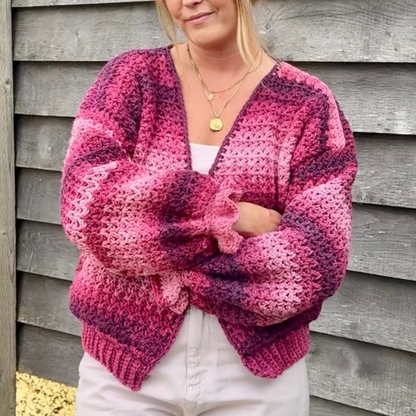 Ivy cardigan crochet kit | aurora chunky yarn | easy diy crochet kit | cardigan kit